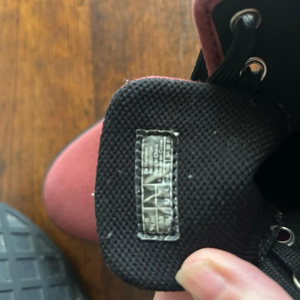 Dr. Martens Women's Burgundy Canvas Ankle Boots - Picture 10 of 11